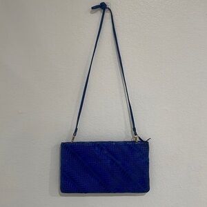 Blue Snake Patterned Purse